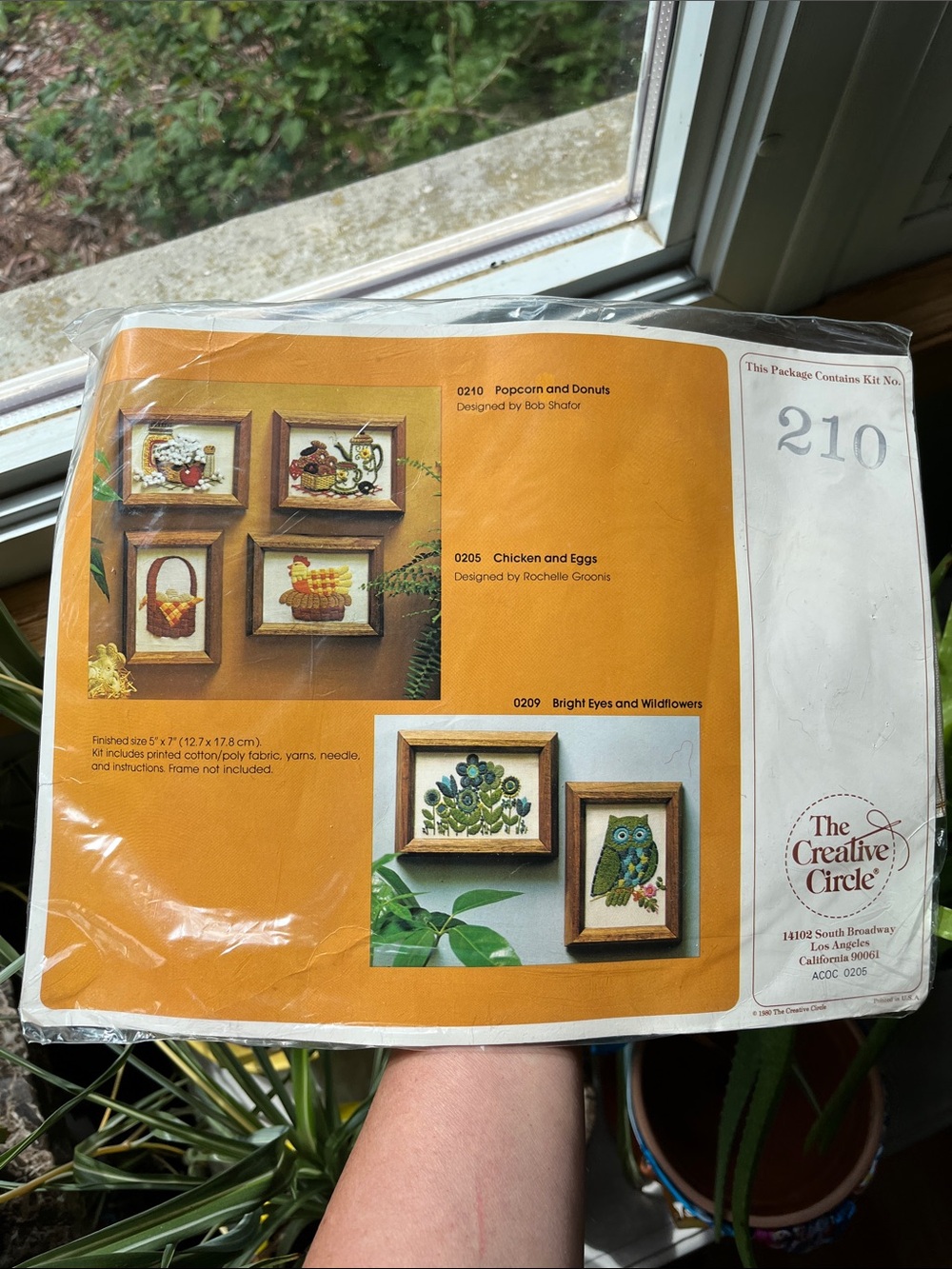 Vtg The Creative Circle Popcorn & Donuts 210 Crewel Embroidery Kit 1981 NIP